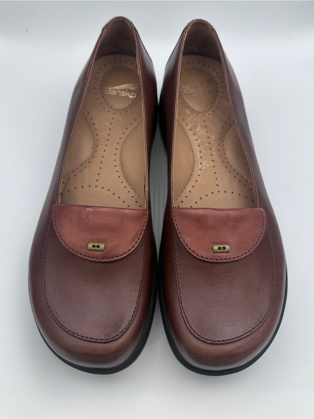 Dansko Desiree Women's Two-Tone Brown Leather Loafers